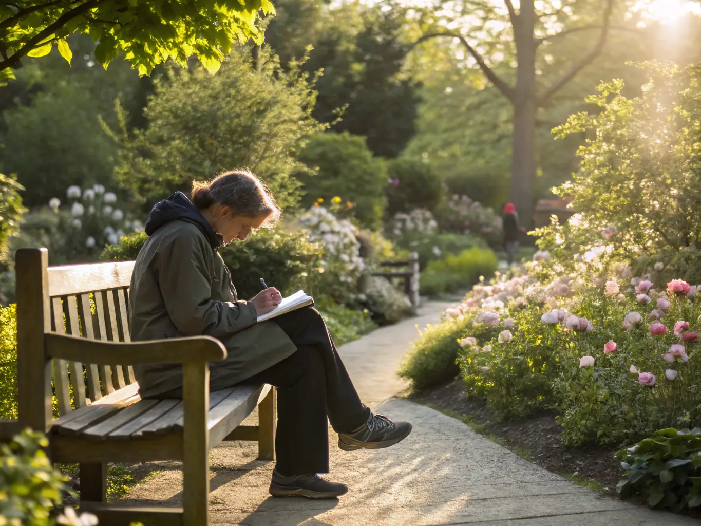 Personne en thérapie de l'anxiété dans la nature