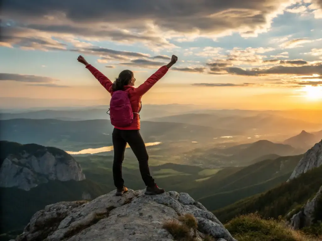 Femme au sommet pour une thérapie sur l'estime de soi