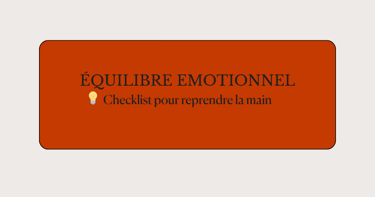 Image article équilibre émotionnel adulte
